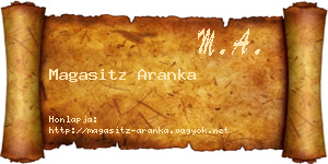 Magasitz Aranka névjegykártya